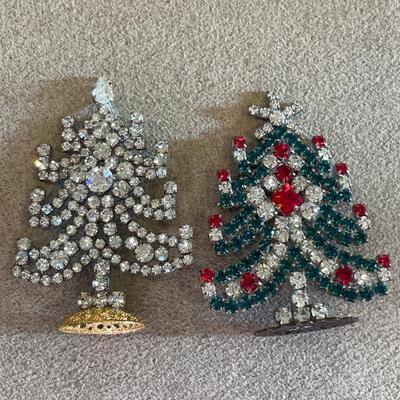 Sparking mini rhinestone Christmas trees