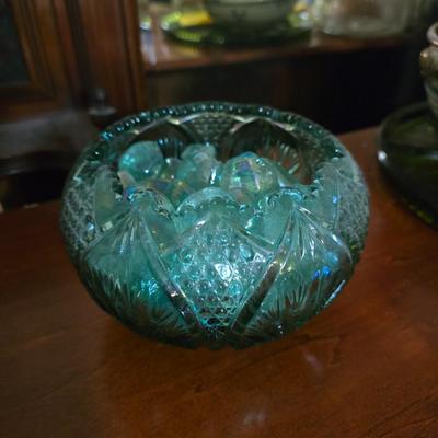 Blue glass bowl