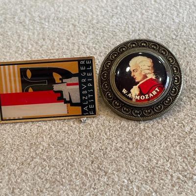 Pins and necklace from around the world