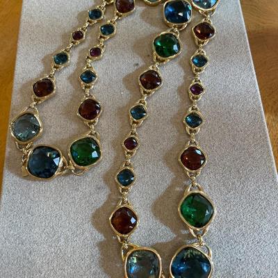 Massive multicolor Swarovski necklace