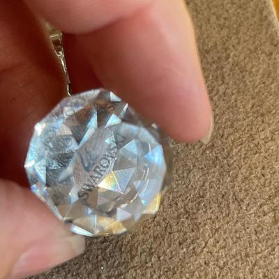 Pale yellow Swarovski necklace with keychain