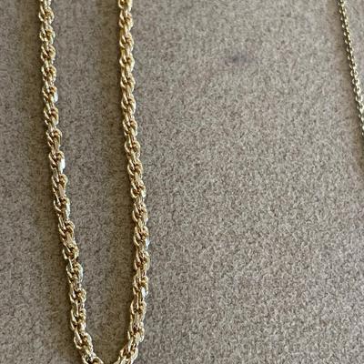 Silver and gold tone chains