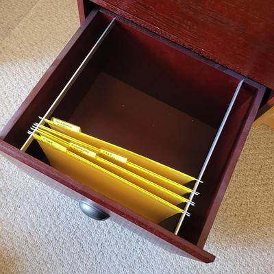 Wooden Filing Cabinet and Large Office Supply Lot (BR1-EL)