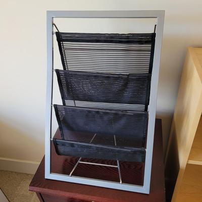 Wooden Filing Cabinet and Large Office Supply Lot (BR1-EL)