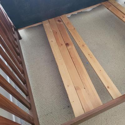 Full Size Wooden Bed Frame and Bedding (BR1-EL)