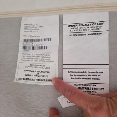 Full Size Wooden Bed Frame and Bedding (BR1-EL)