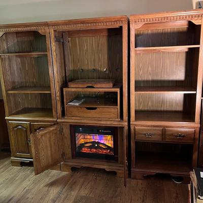 Kincaid ‘Hunters Court’ 3-Piece Entertainment Units With Fireplace (D-RG)