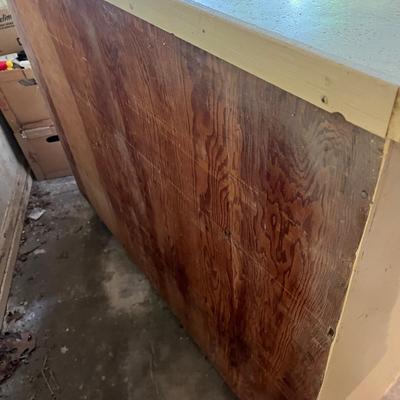 Wooden Two Door Cabinet on Wheels (G-MG)