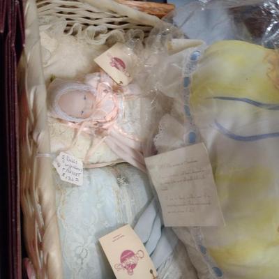 Collection of Dolls and Doll Accessories- Parasols, Stands, Hats