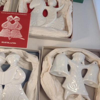 Collection of Vintage Haviland Jean Jacques Prolongeau Porcelain Christmas Ornaments