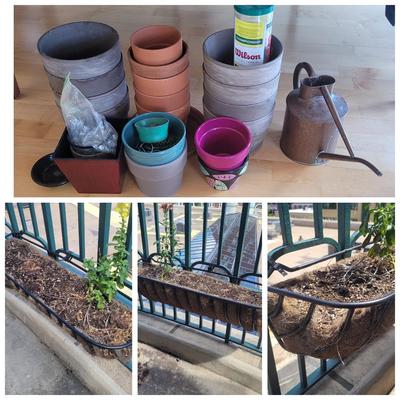 Wrought Iron Planters and Pots (LR-EL)