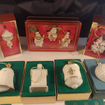Collection of Lenox Christmas Ornaments
