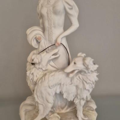 Lady with Borzois