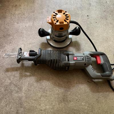 Porter Cable Reciprocating Saw & Black & Decker Router (G-MG)