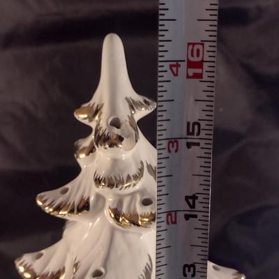 Vintage Ceramic Christmas Tree- Approx 16 3/8" Tall- Atlantic Mold