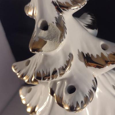 Vintage Ceramic Christmas Tree- Approx 16 3/8" Tall- Atlantic Mold