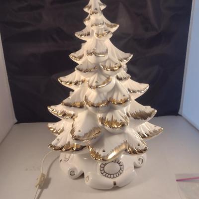 Vintage Ceramic Christmas Tree- Approx 16 3/8" Tall- Atlantic Mold