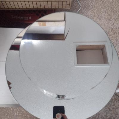 Motorized Turning Three Tier Mirrored Table Top Display Stand