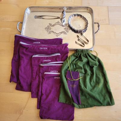 Silver Serving Tray, Dish, Ladle, Tongs and More (LR-EL)