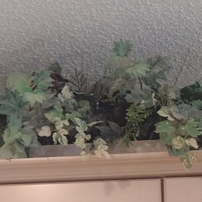 Collection of Artificial Greenery and Flower Arrangements