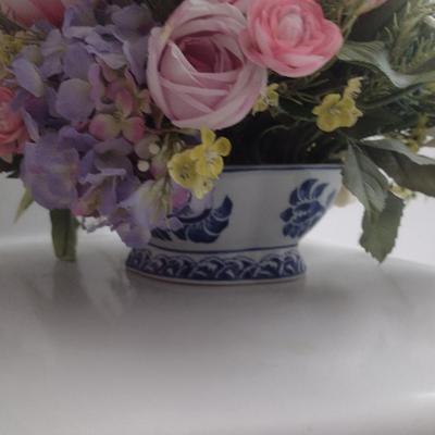 Collection of Artificial Greenery and Flower Arrangements