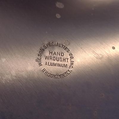 Vintage Wilson Specialties Co. Inc. Hand Wrought Aluminum Lazy Susan- Approx 19 3/4" in Diameter