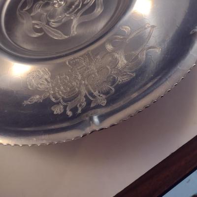 Vintage Wilson Specialties Co. Inc. Hand Wrought Aluminum Lazy Susan- Approx 19 3/4" in Diameter