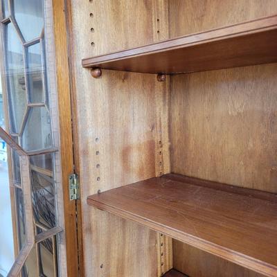 Large Wooden Georgian Breakfront Cabinet (LR-EL)