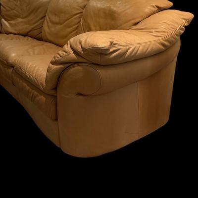 Leather sectional ( coffee table not included in this lot )