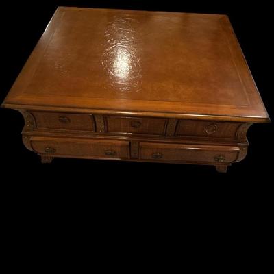 Drexel coffee table with 7 drawers