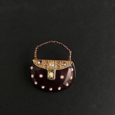 Cute vintage handbag brooch