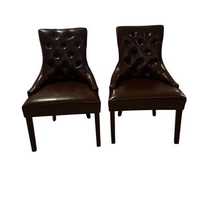 Pair of leather chairs
