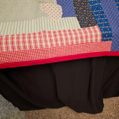 Red & Blue Quilt w/Hearts (GB2-JS)