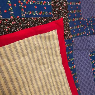 Red & Blue Quilt w/Hearts (GB2-JS)