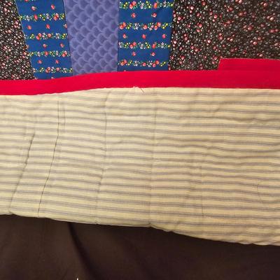 Red & Blue Quilt w/Hearts (GB2-JS)