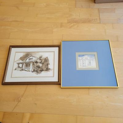 Two Original House Portraits (LR-EL)