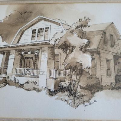 Two Original House Portraits (LR-EL)