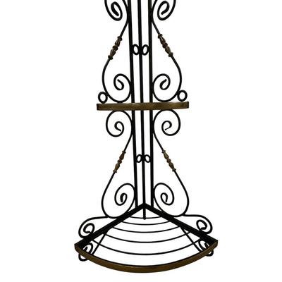Wrought iron corner cabiner