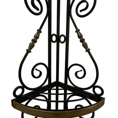 Wrought iron corner cabiner