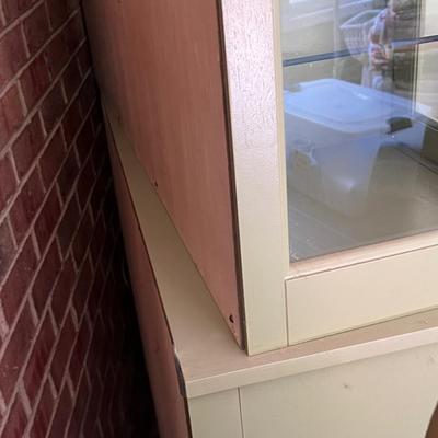 Sage Green Two Piece Glass Door Cabinets (C-RG)