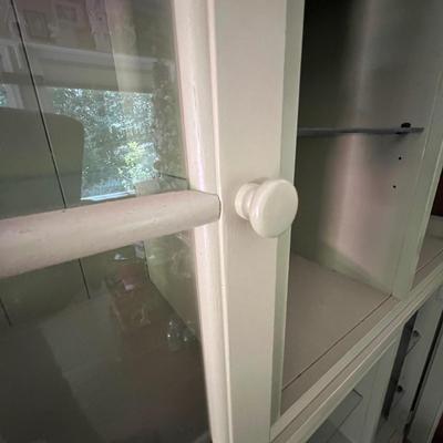 Sage Green Two Piece Glass Door Cabinets (C-RG)