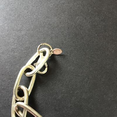 Vintage Monet, 925 silver heart charm bracelet