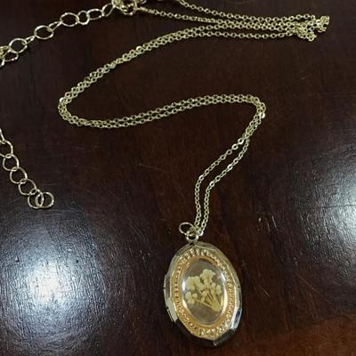 Very nice, Gold, toned, locket necklace