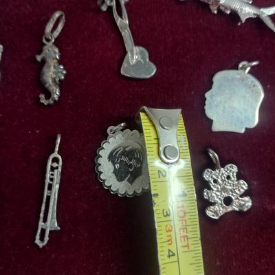 Collection of Sterling Silver Charm Pendants- Approx 27 Grams Total Weight (#17)