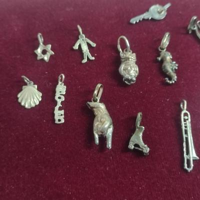 Collection of Sterling Silver Charm Pendants- Approx 27 Grams Total Weight (#17)