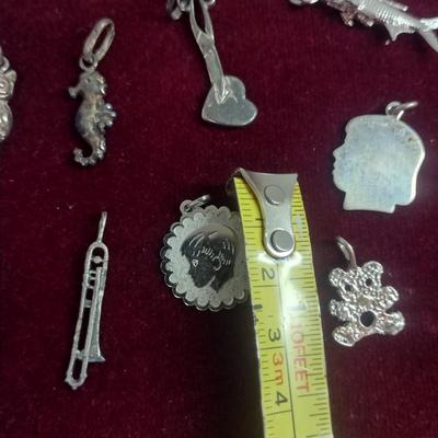 Collection of Sterling Silver Charm Pendants- Approx 27 Grams Total Weight (#17)