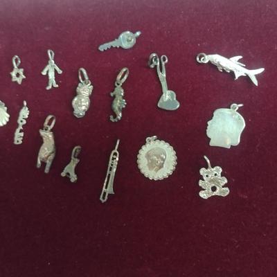 Collection of Sterling Silver Charm Pendants- Approx 27 Grams Total Weight (#17)