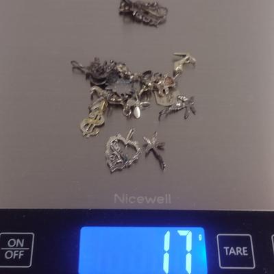 Collection of Sterling Silver Charm Pendants- Approx 17 Grams Total Weight (#18)