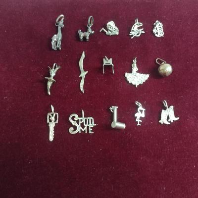 Collection of Sterling Silver Charm Pendants- Approx 18 Grams Total Weight (#21)