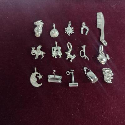 Collection of Sterling Silver Charm Pendants- Approx 24 Grams Total Weight (#23)